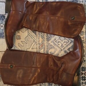 Frye | Brown Melissa Button Leather Riding Boots Size 7